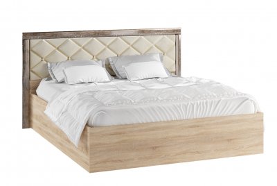 Кровать 160х200 Мадлен с основанием (ТЭКС) Дуб Шале мореный