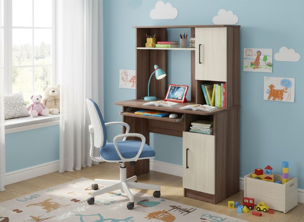 Интел-15 стол компьютерный Ясень Шимо темный / Светлый