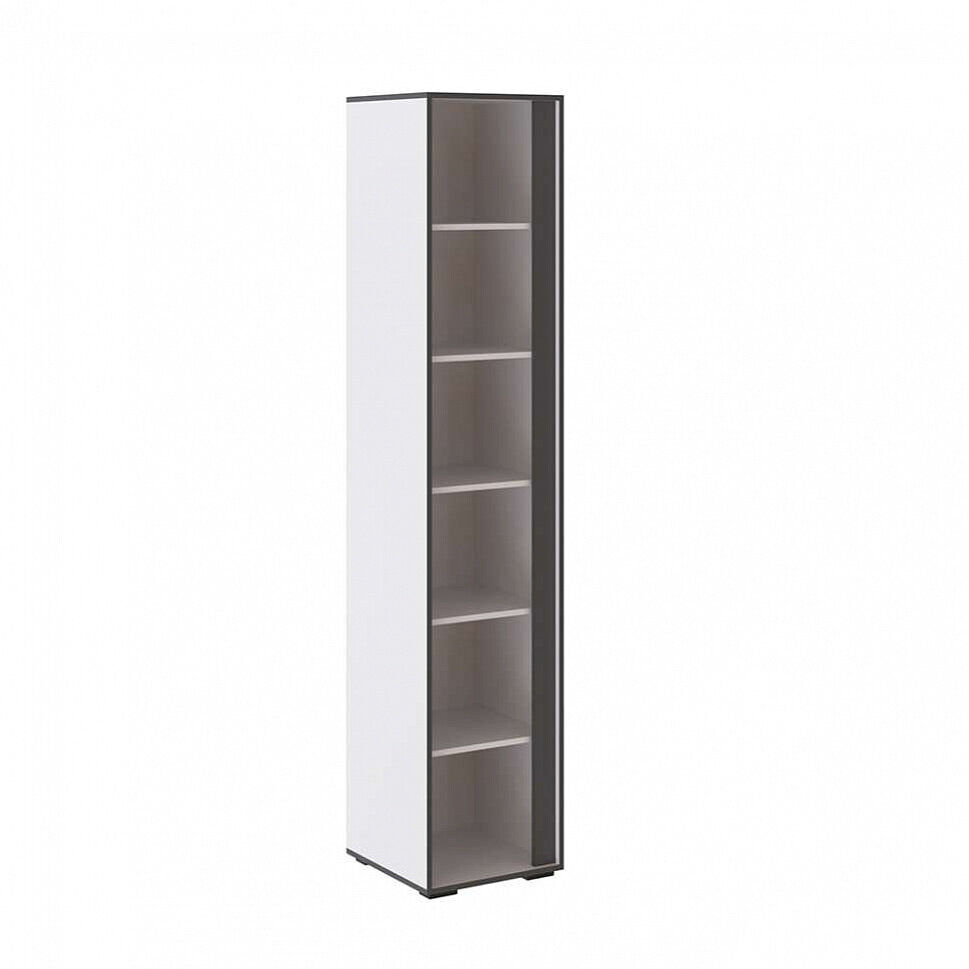 Пенал закрытый Асцелла, Белый, Графит серый