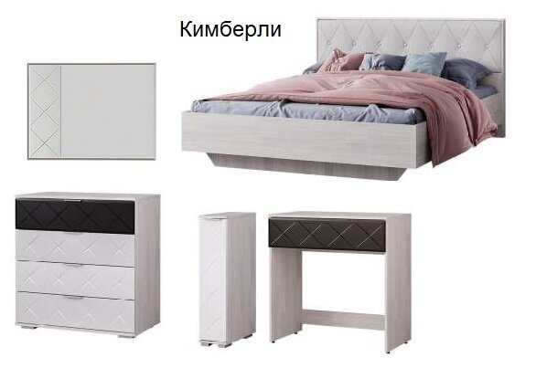 Спальня Кимберли (Мебелони) Комплект 2