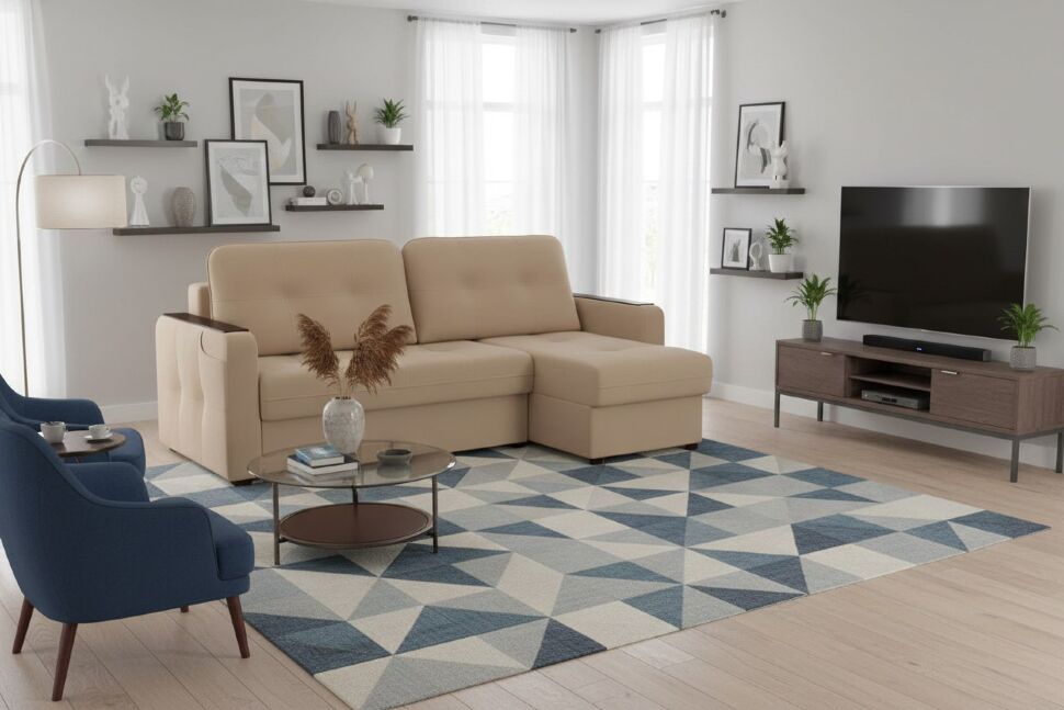 Диван угловой Smart 3 2Т-1Пф Велюр Velutto 05