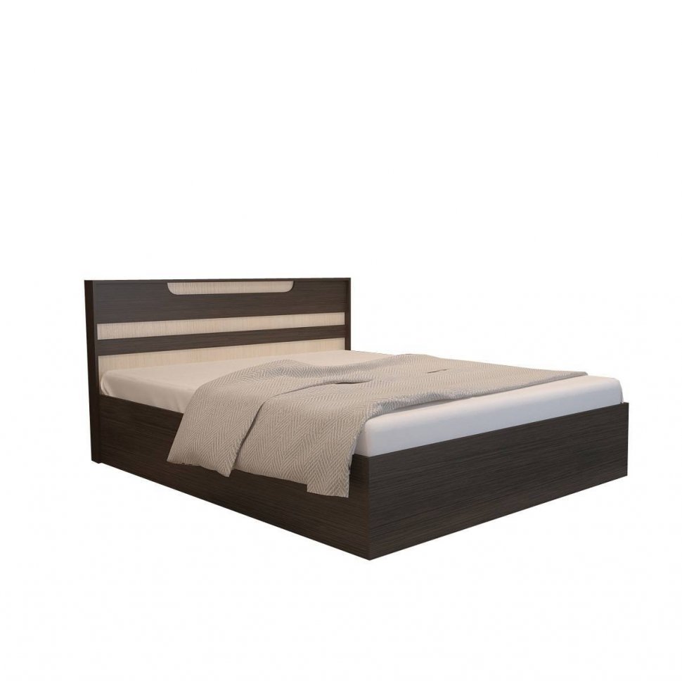 Кровать 160x200 Юнона Комби с подъемным механизмом (Венге / Дуб молочный)