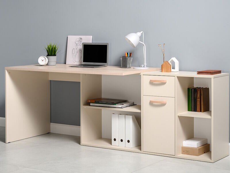 Лайт Стол письменный 03.245 Сатин / Дуб эндгрейн