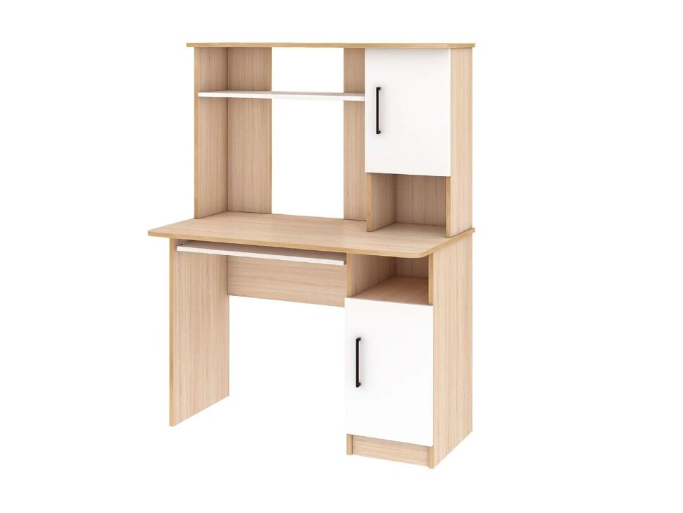 Интел-15 стол компьютерный Дуб сонома / Белый снег