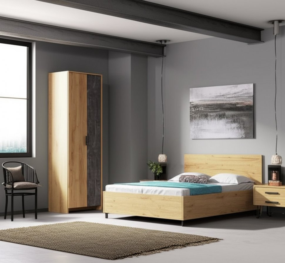 Шкаф двухдверный Лофт