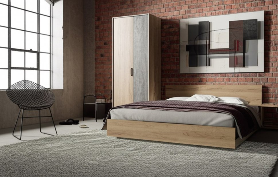 Шкаф двухдверный Лофт