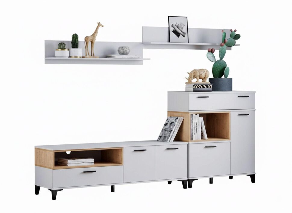 Гостиная Bergen 3 белый/Дуб Бунратти