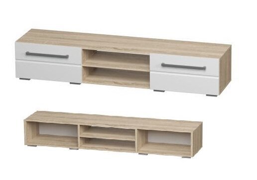 Тумба под ТВ (с полкой) ​ТБ-11 Милан​ БТС (Дуб Сонома)