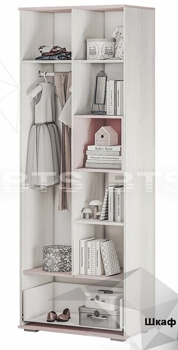 Шкаф с открытыми полками Малибу ШК-18 БТС