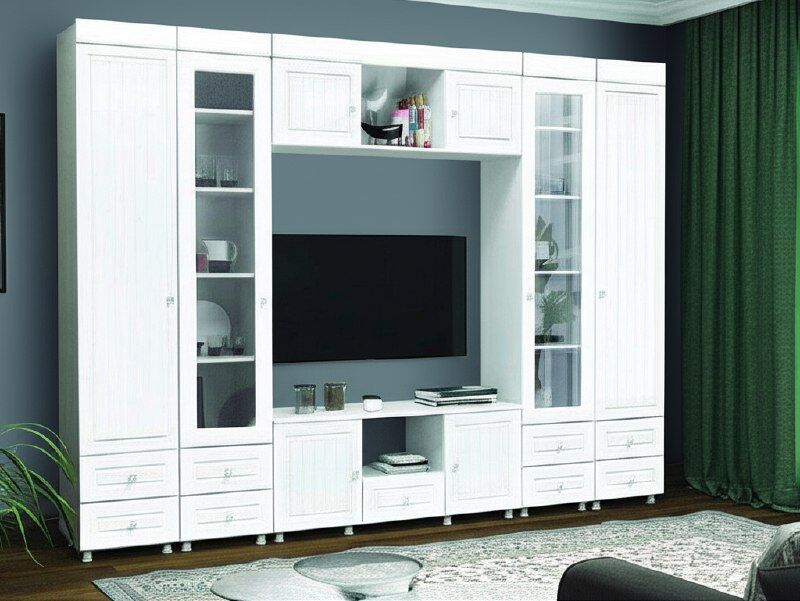 Гостиная Монако-3 белое дерево