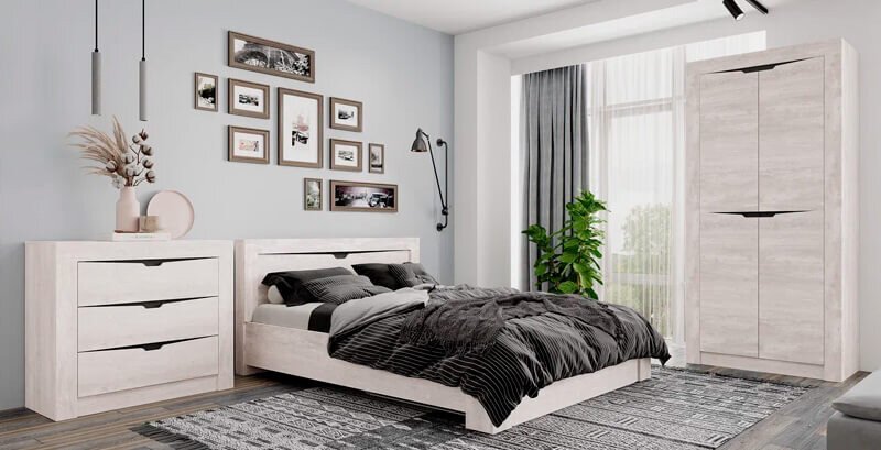 Шкаф двухдверный Леонардо ШК-36 (Семья Мебелони)