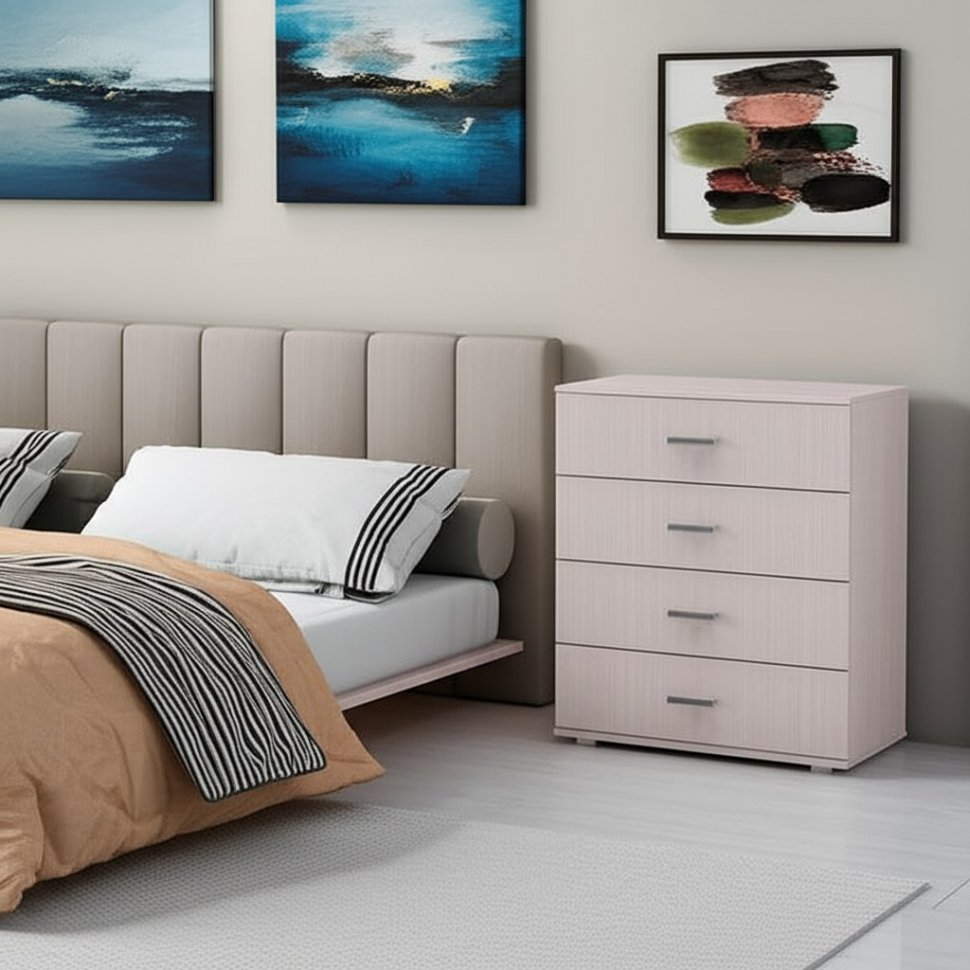 Комод Белла КМ-02 (БТС) Ясень белый