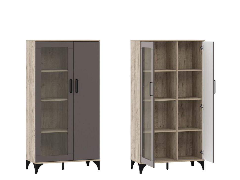 Марсель гостиная комплектация 1 Дуб Крафт серый/Софт графит