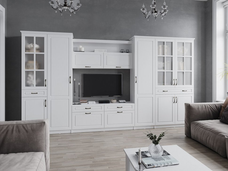 Тумба под телевизор Апполия (ТЭКС) Белый дуб