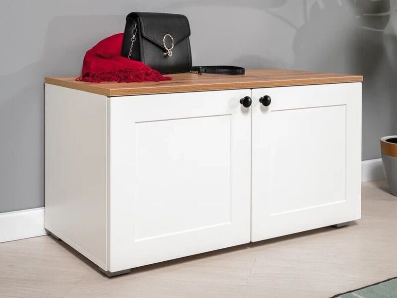 Остин Тумба 13.257 Белый шагрень/Дуб Вотан