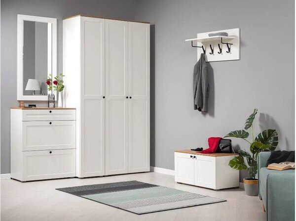 Остин Тумба 13.257 Белый шагрень/Дуб Вотан