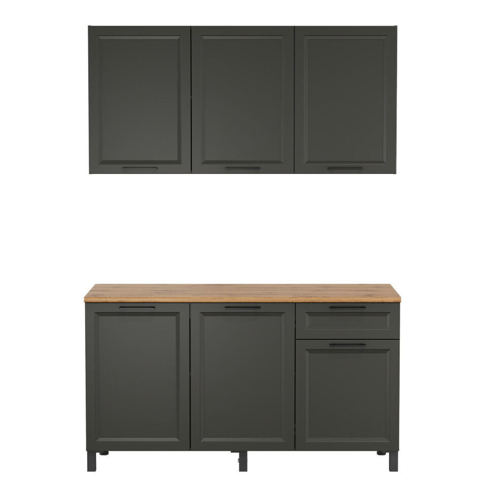 Кухня Римини 1500 диамант серый