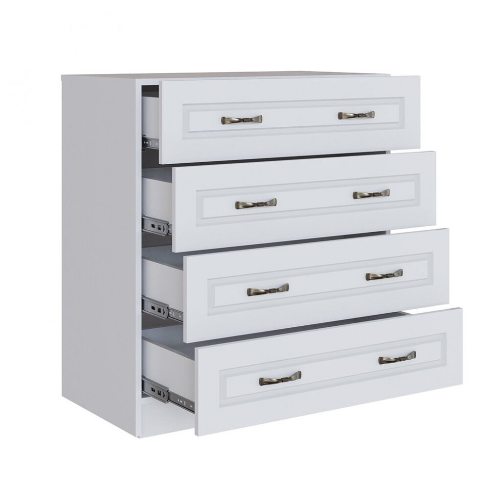 Комод Апполия 4 ящика (ТЭКС) Белый дуб