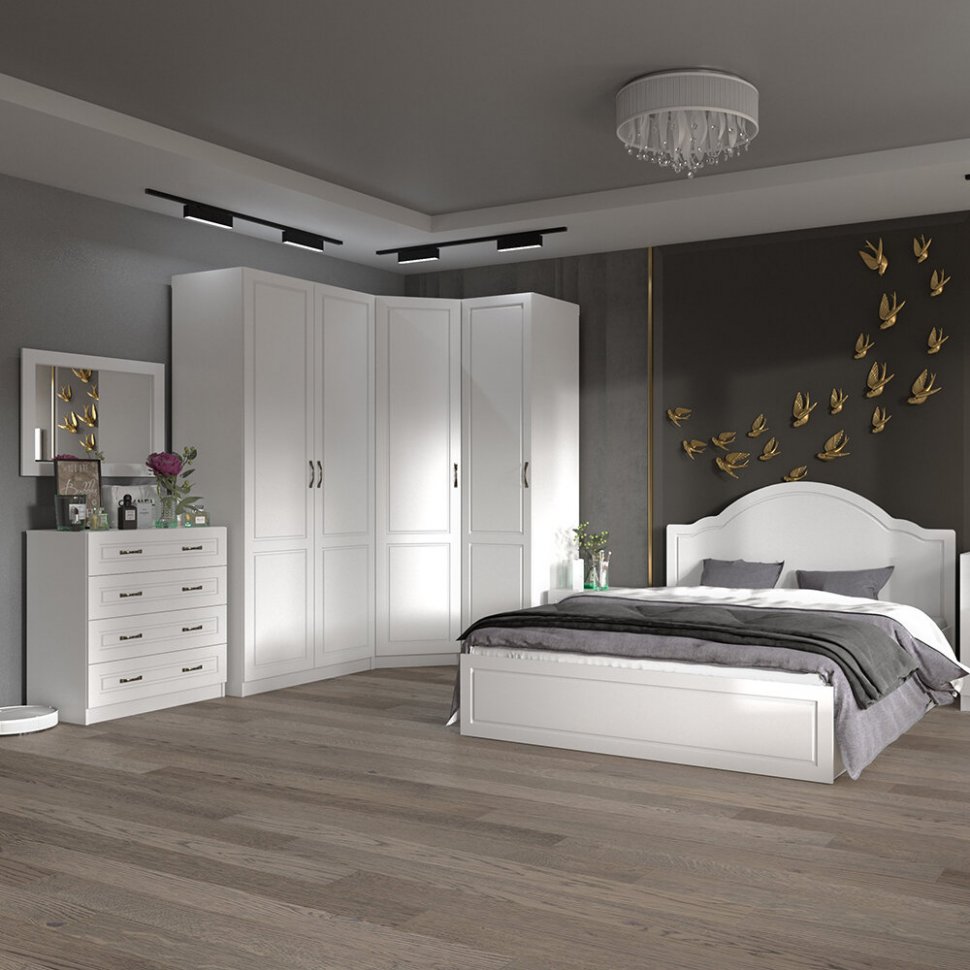 Комод Апполия 4 ящика (ТЭКС) Белый дуб