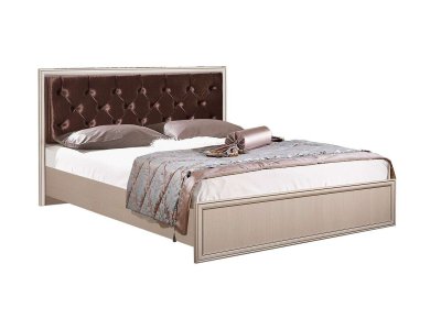 Кровать двуспальная 06.121-01 Габриэлла (1400) с ортопедическим основанием вудлайн кремовый/сандал белый