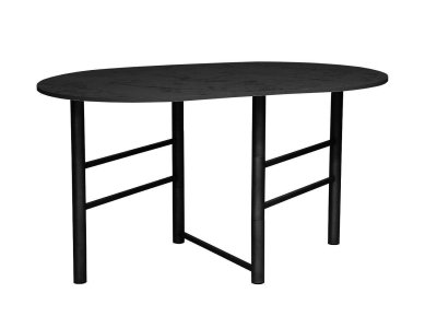 Стол обеденный 42.41 Октава Черный мрамор/металл черный