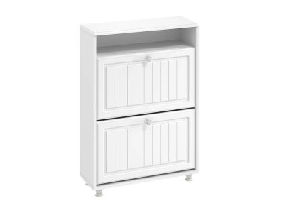 Тумба под обувь 2-х секционная Монако МН-23 белое дерево