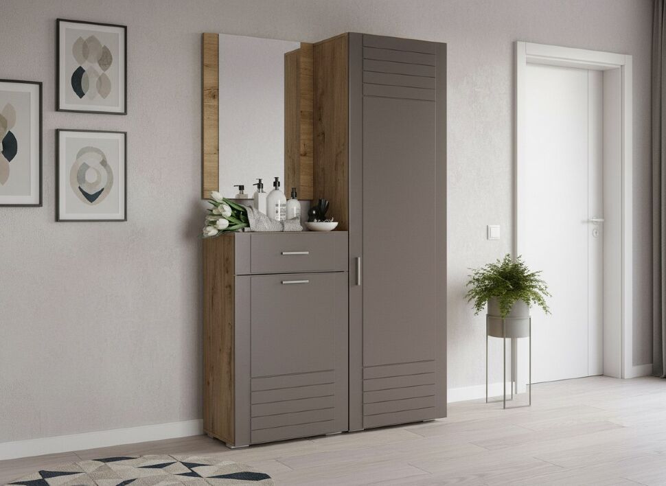 Прихожая Livorno 2 дуб бунратти / софт графит