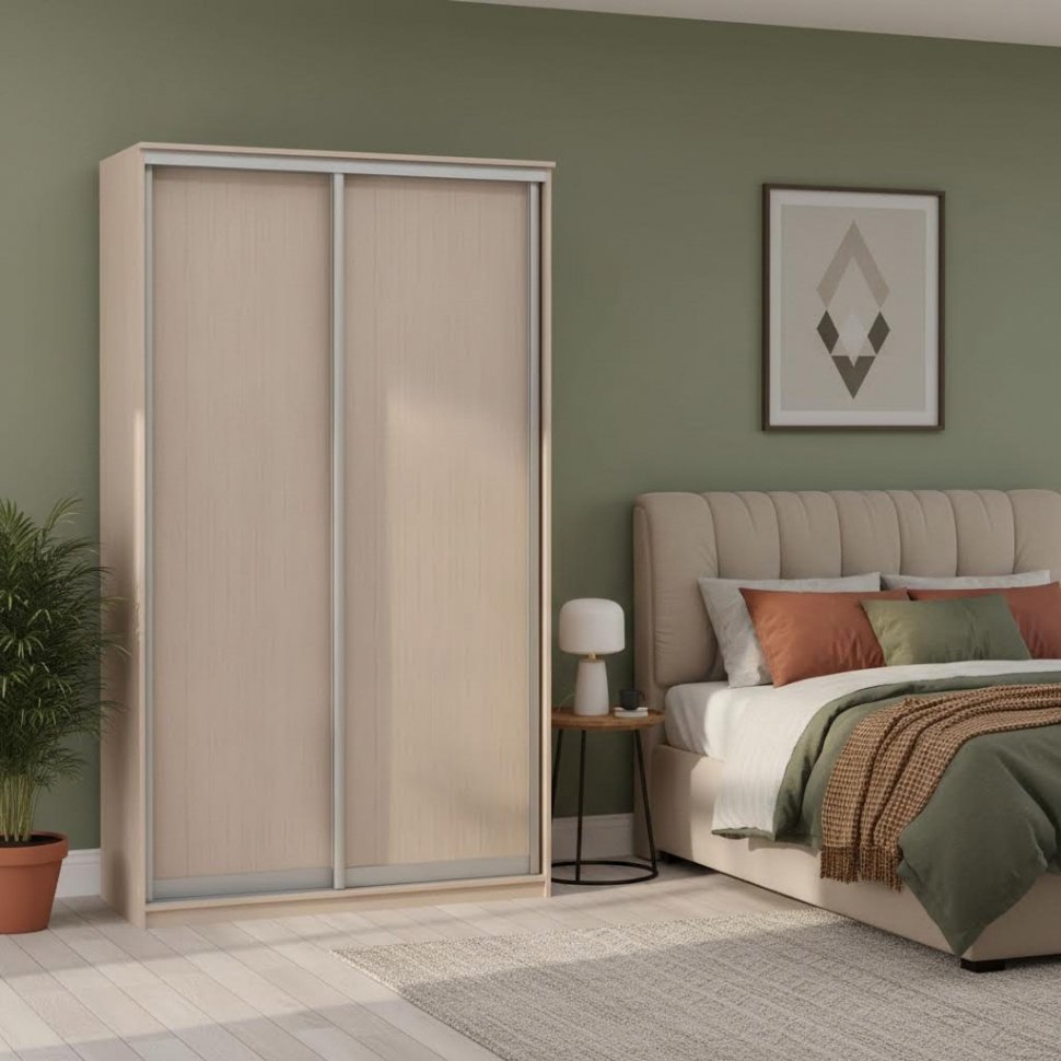 Шкаф купе Модерн 1190х450 2-х дверный 2-х секционный глухой ясень