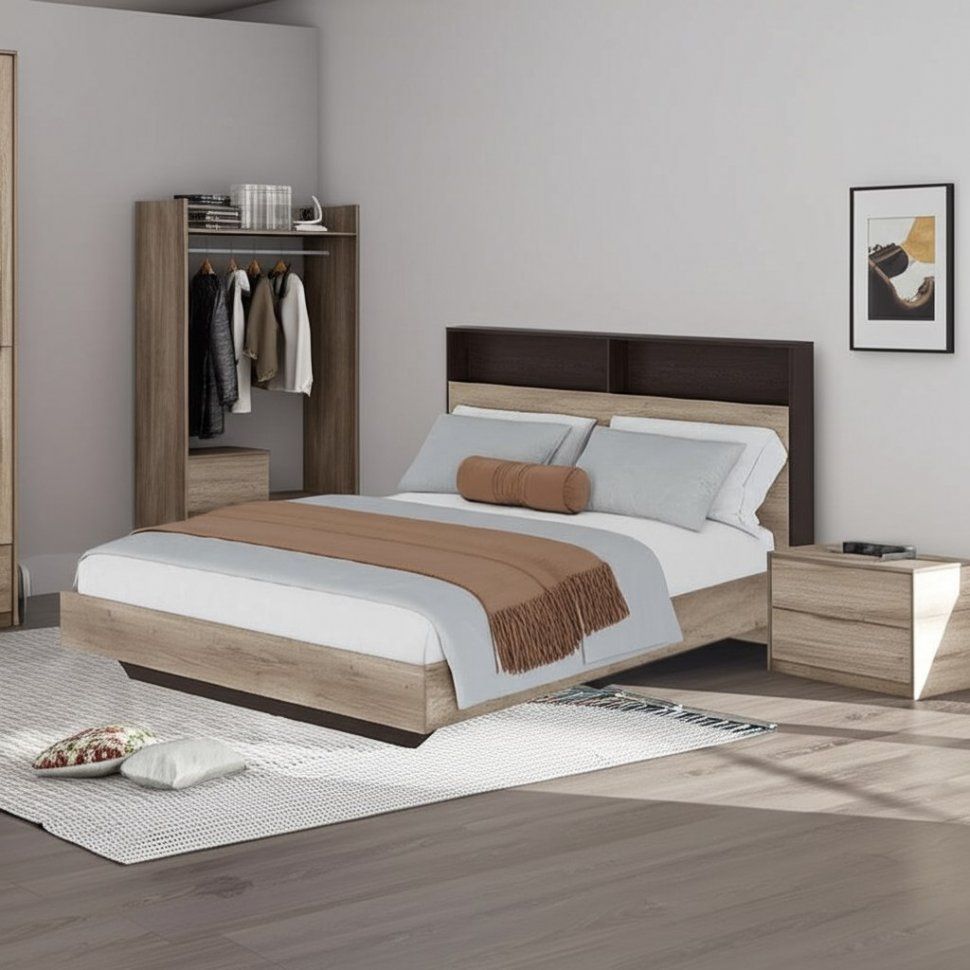 Кровать 160х200 Энигма (БТС) КР-16 Дуб каньон