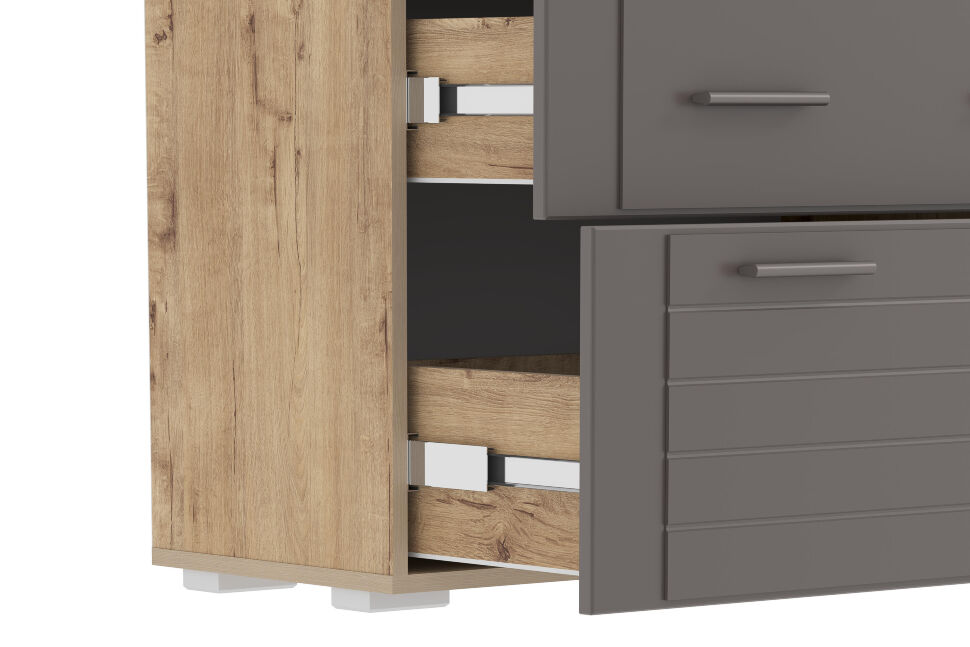 Спальня Livorno 3 дуб бунратти / софт графит