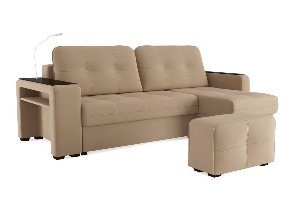 Диван угловой Smart 4 Б4-2Т-1Пф-Б3 Велюр Velutto 05