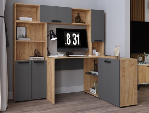 Стол письменный 1200 Квартет-13 (ТЭКС) Графит Серый