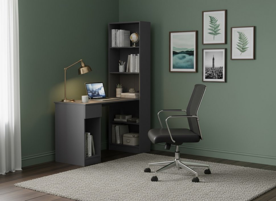 Лайт Шкаф комбинированный 10.01 Темно-серый