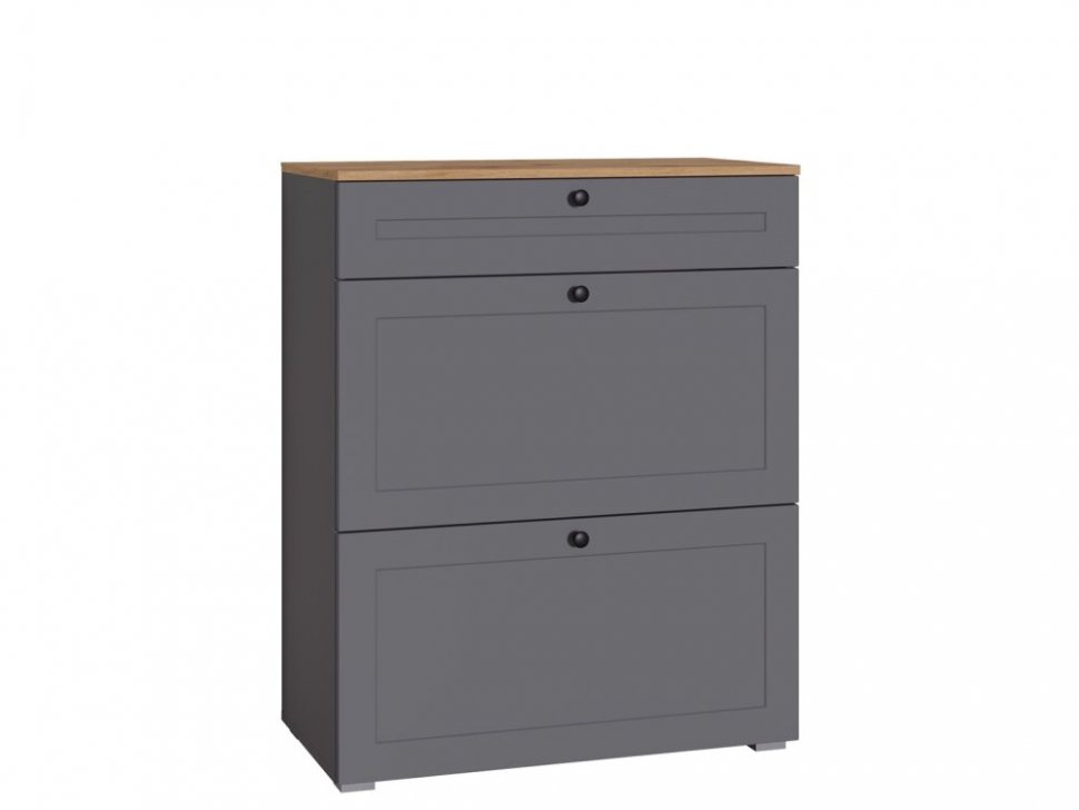 Остин Тумба для обуви 16.121 Серый графит/Дуб Вотан