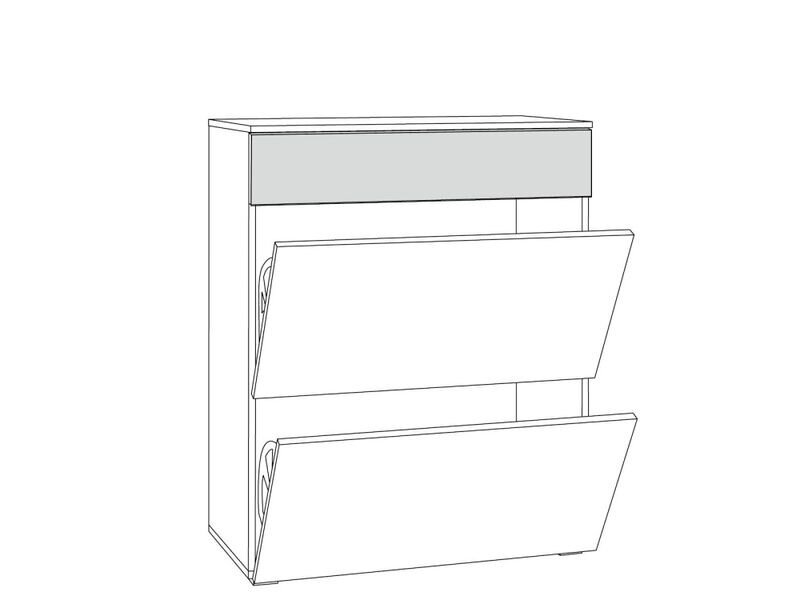 Остин Тумба для обуви 16.121 Серый графит/Дуб Вотан