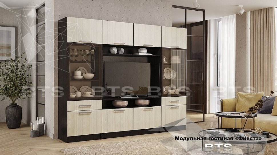 Шкаф-витрина для посуды Фиеста БТС