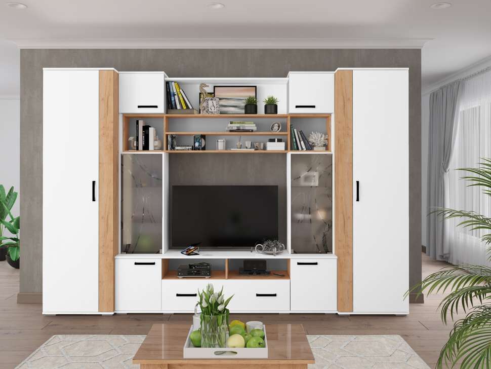 Шкаф для одежды Оскар-18 (ТЭКС) Белый / Дуб Крафт