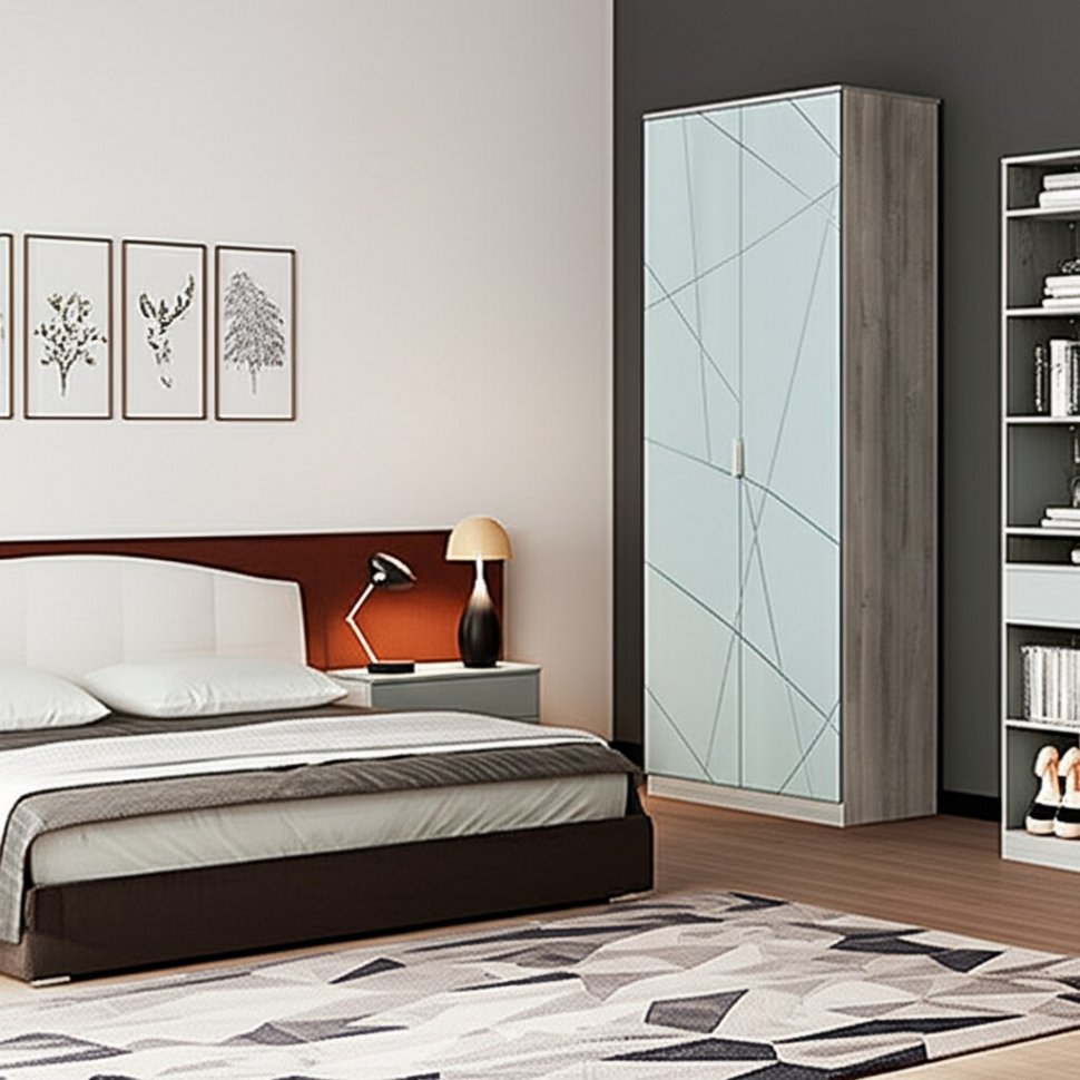 Шкаф двухдверный Лагуна (MLK)