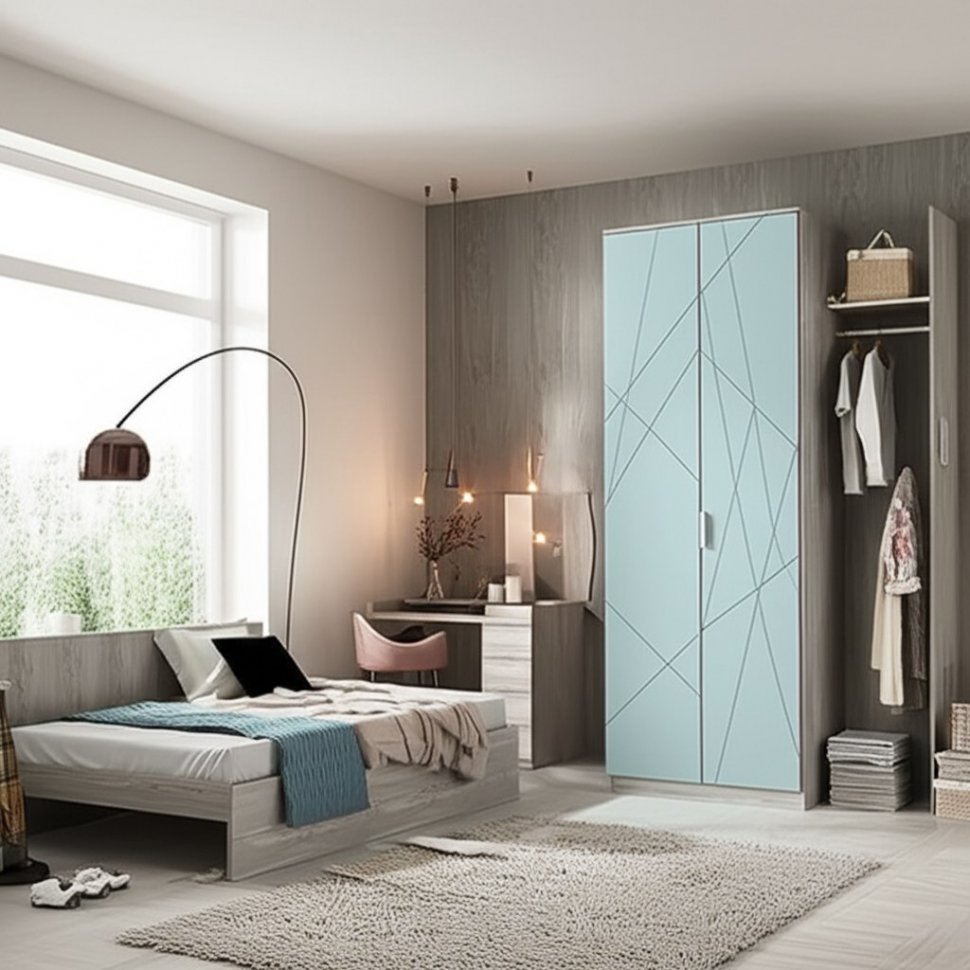 Шкаф двухдверный Лагуна (MLK)