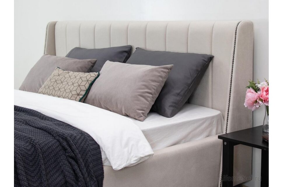 Мелисса кровать 160 Тори 56 светло-бежевый