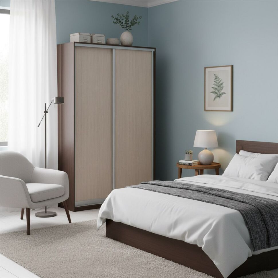 Шкаф купе Модерн 1190х450 2-х дверный глухой венге/ясень