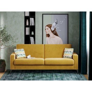 Диван-кровать Алекс 3Т модель 047 Геометрия 69/Ультра Мустард