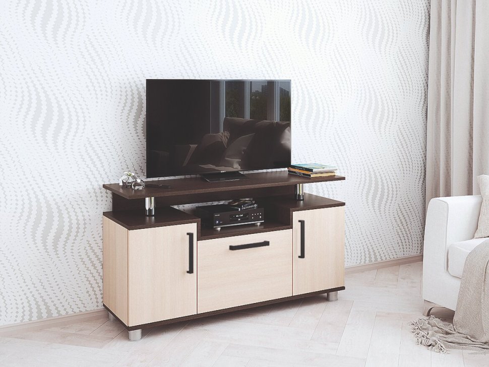 Тумба под телевизор 003 С, венге/дуб молочный