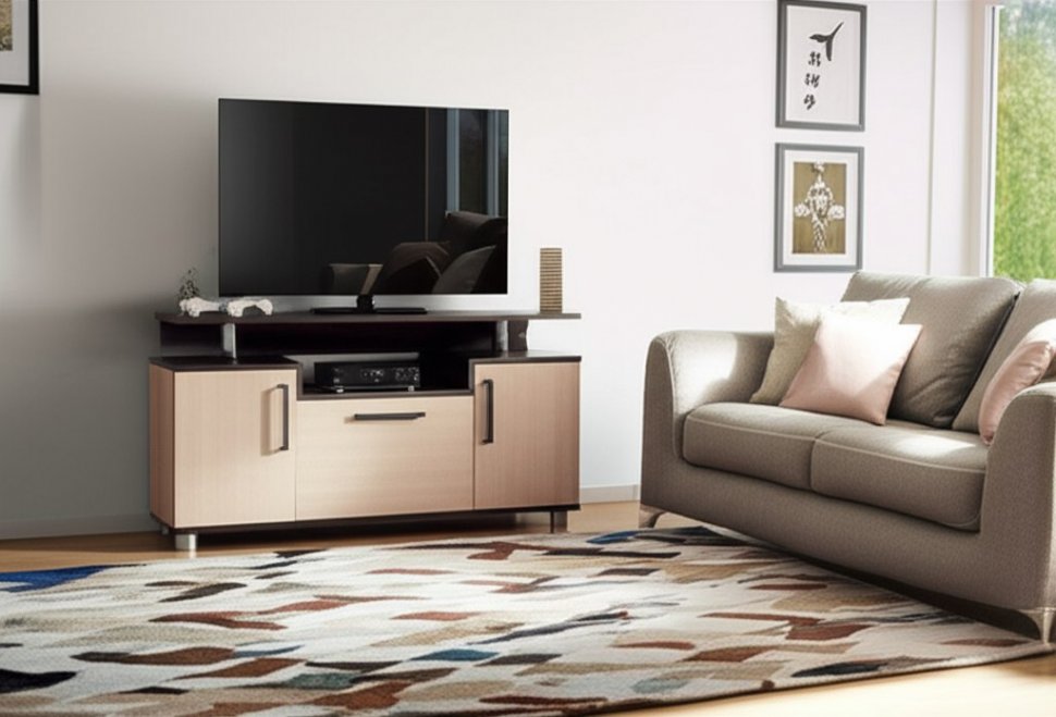 Тумба под телевизор 003 С, венге/дуб молочный