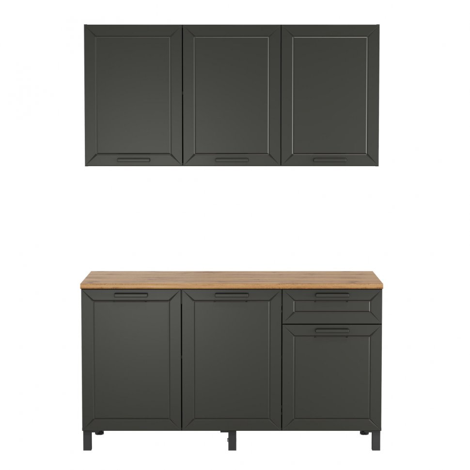 Кухня Мадрид 1500 диамант серый