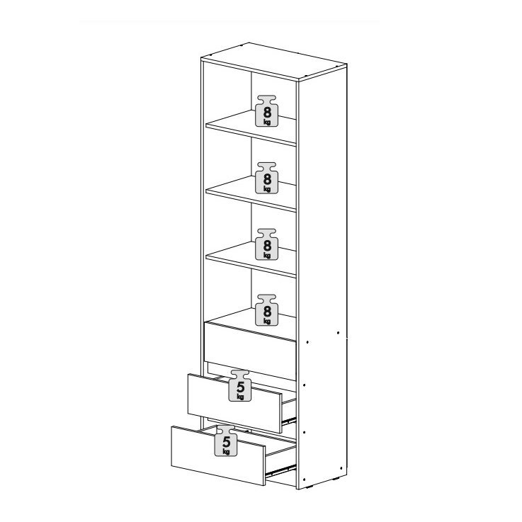 Стеллаж Айден СТЛ06-600 Белый
