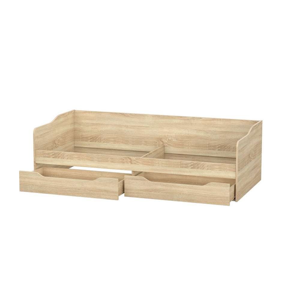 Кровать 90х200 с матрасом Софт КР-1 Дуб сонома