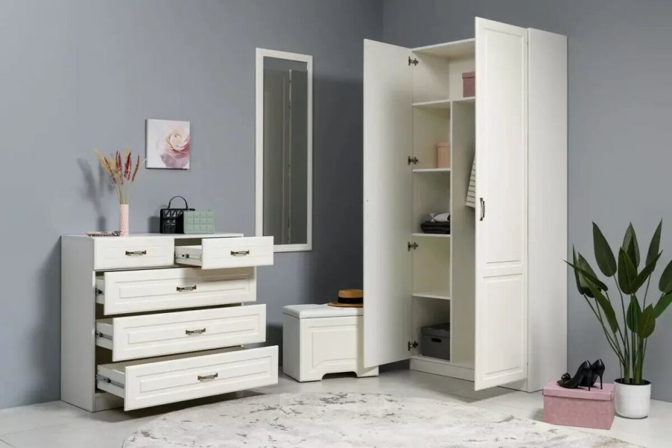 Ливерпуль Комод 10.103.01 Белый/Ясень ваниль