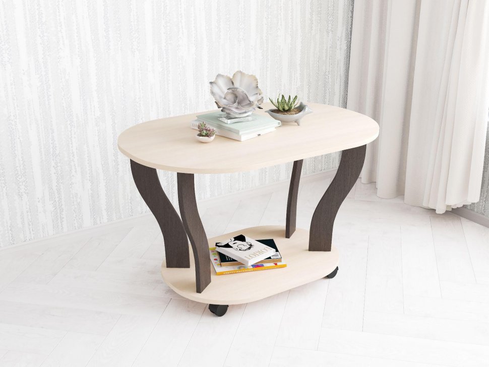 Стол журнальный Консул-3 ТЭКС (Дуб Молочный)