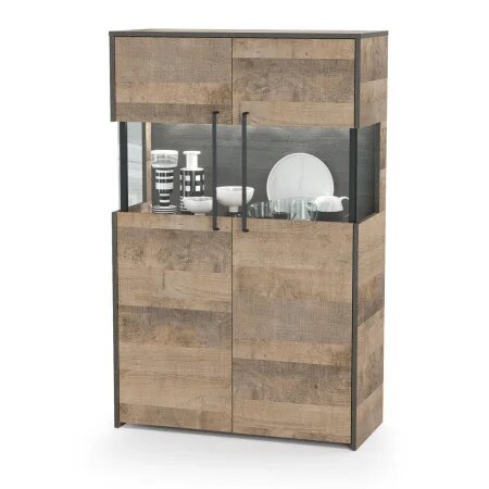 Трувор комод с витриной 13.306 Дуб Гранж Песочный/Интра